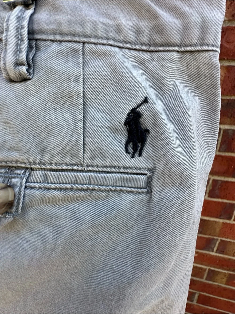 POLO Ralph Lauren Chino Soft Gray Stretch Classic Pants StraightPony Logo Preppy